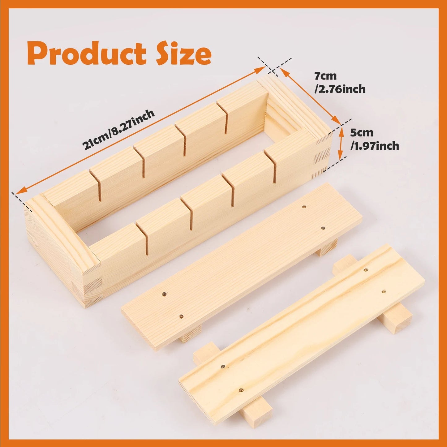 Sollievo Handcrafted Wooden Sushi Maker Press Mold