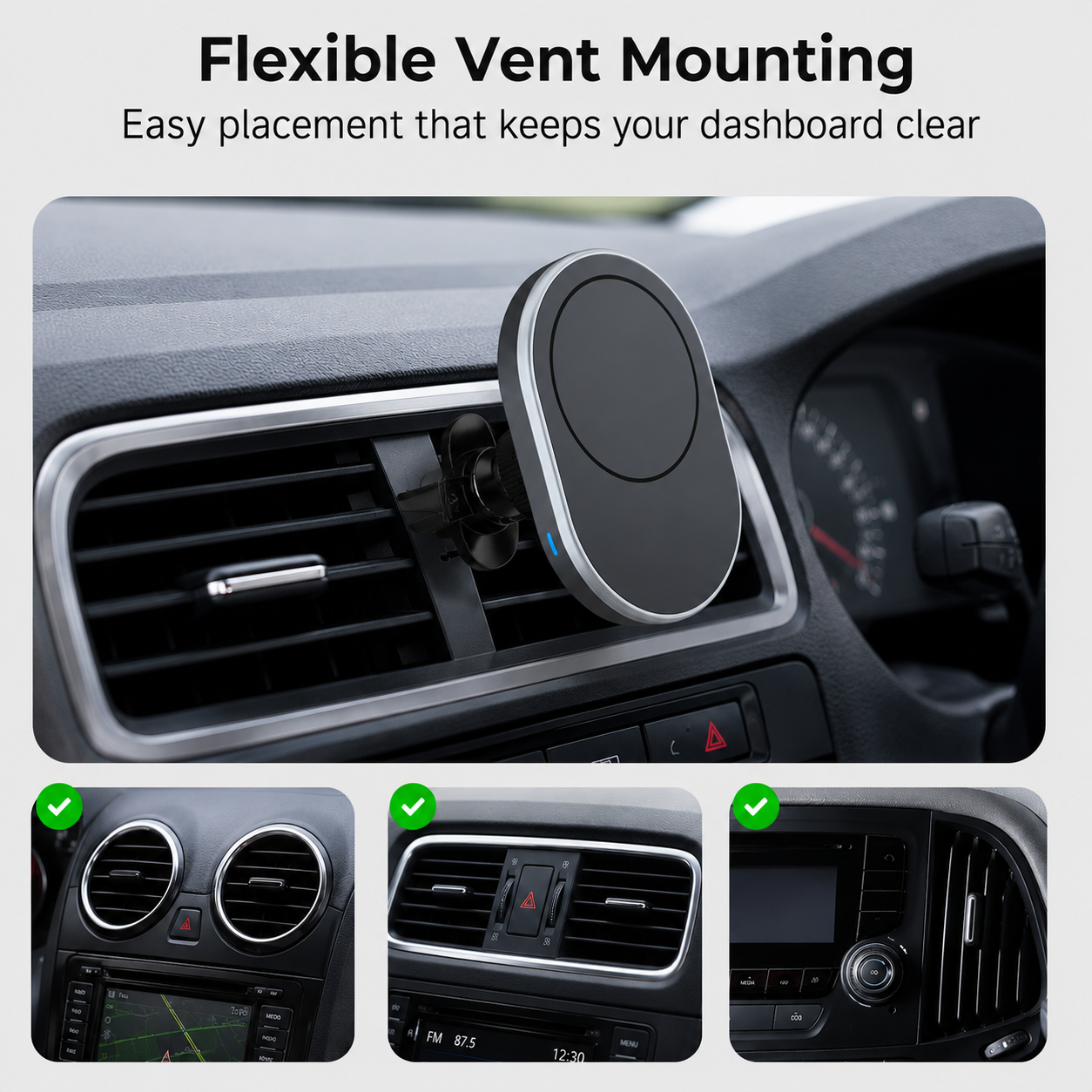 Sollievo MagSafe Wireless Car Charger Air Vent Mount