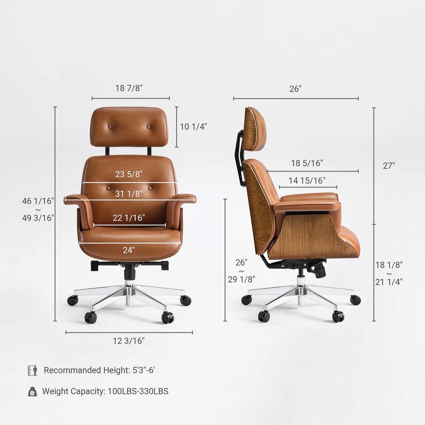Sollievo Mathias Napa Leather Executive Office Chair