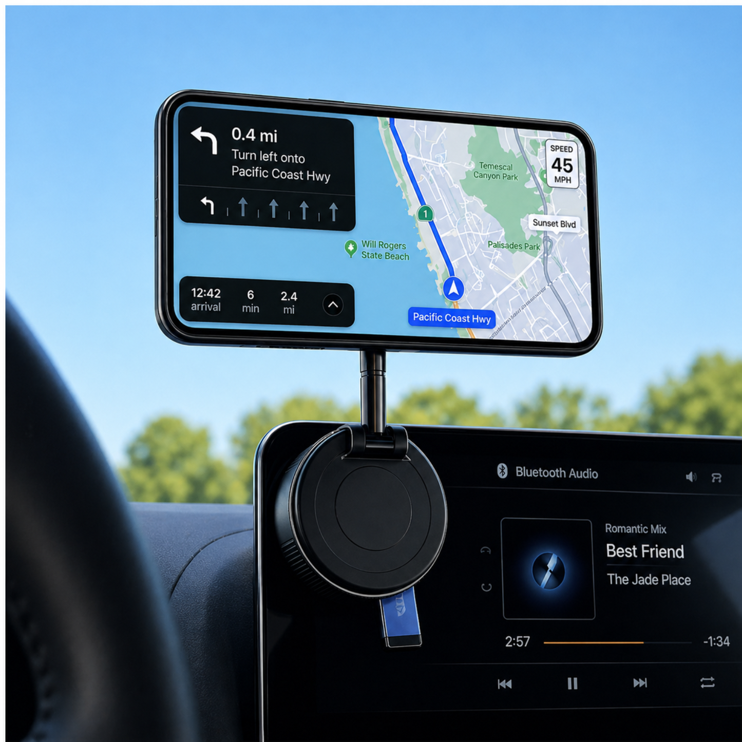 Sollievo MagSafe Phone Mount with Weighted Base