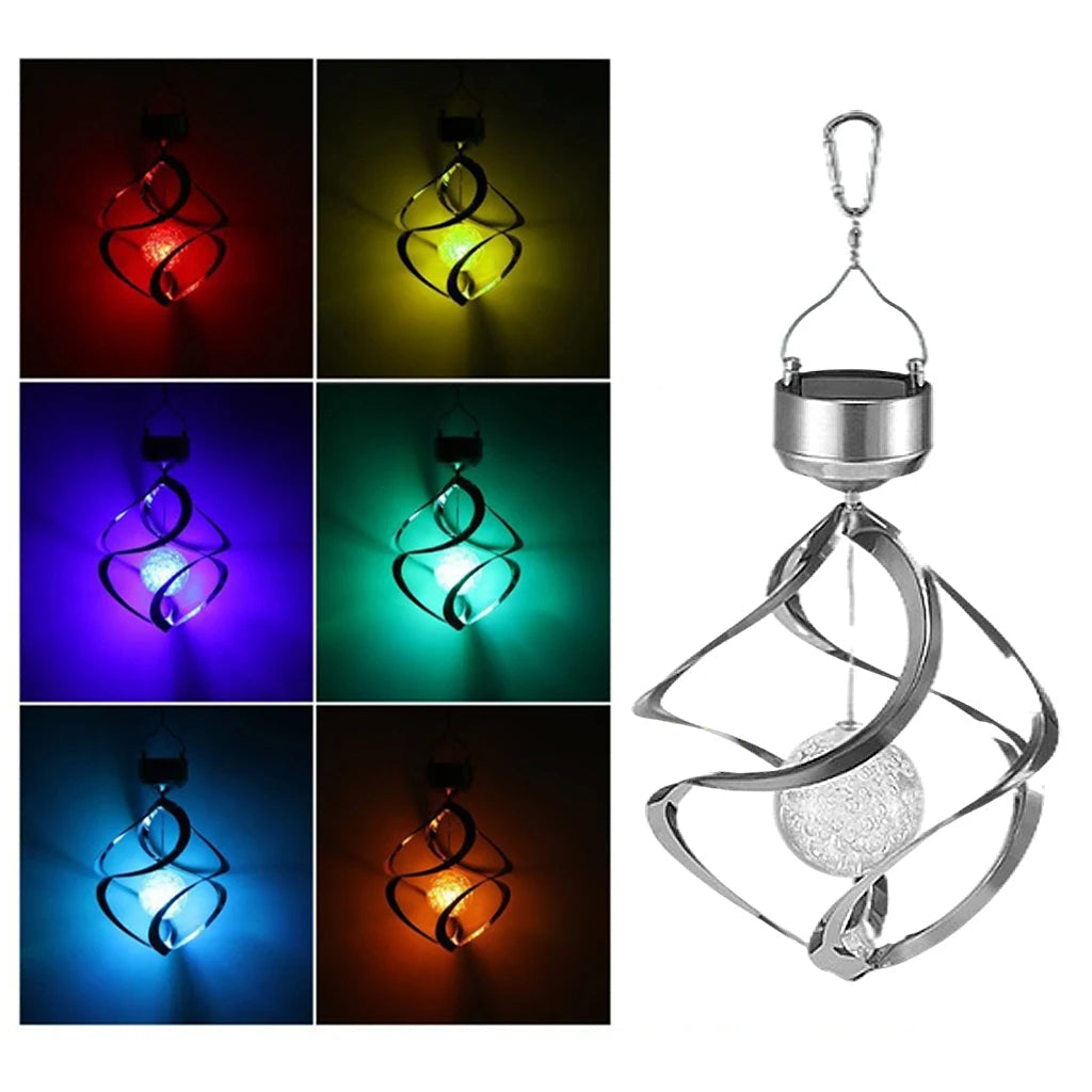 Sollievo Solar Wind Chime Spinner LED Light
