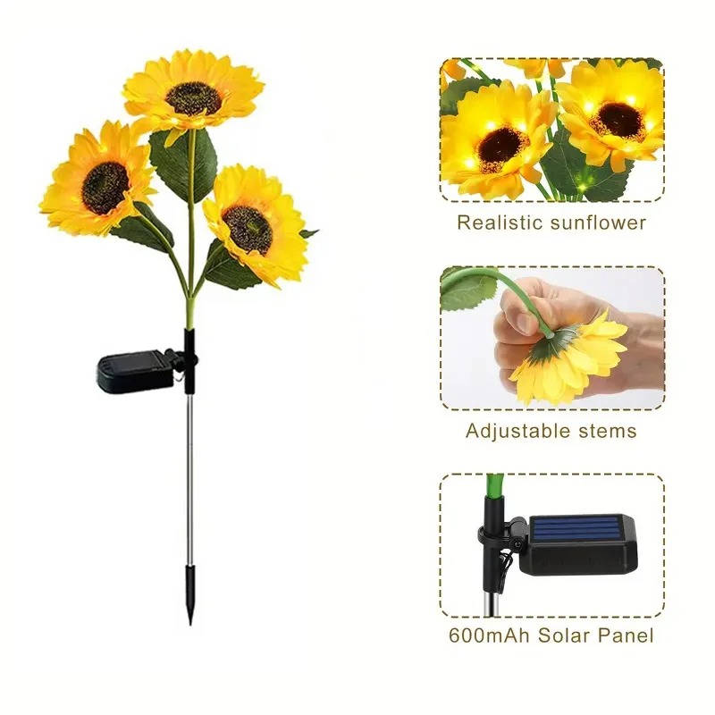 Sollievo Solar Sunflower Garden Light
