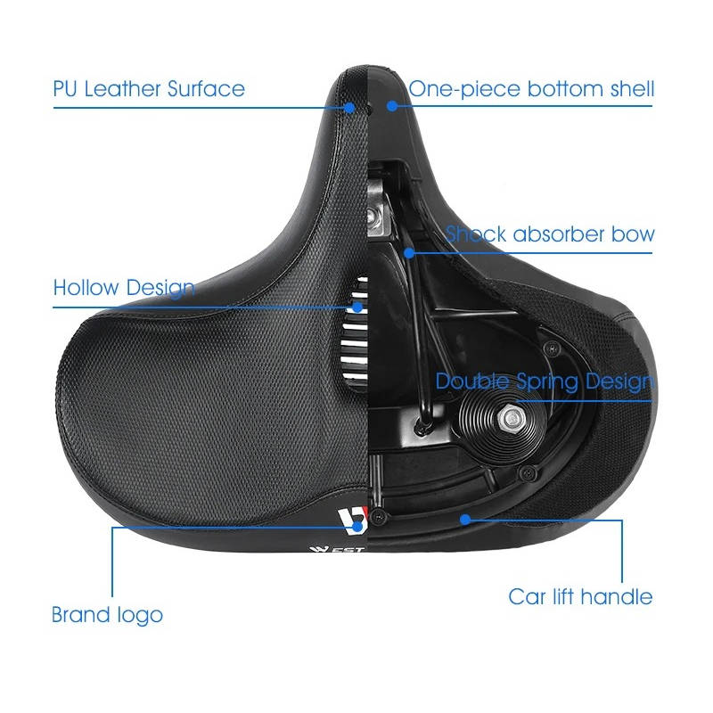 Sollievo Comfortable Bike Saddle for Long Rides