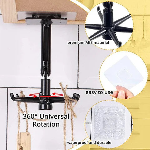 Sollievo 360° Rotating Self-Adhesive Utility Hook
