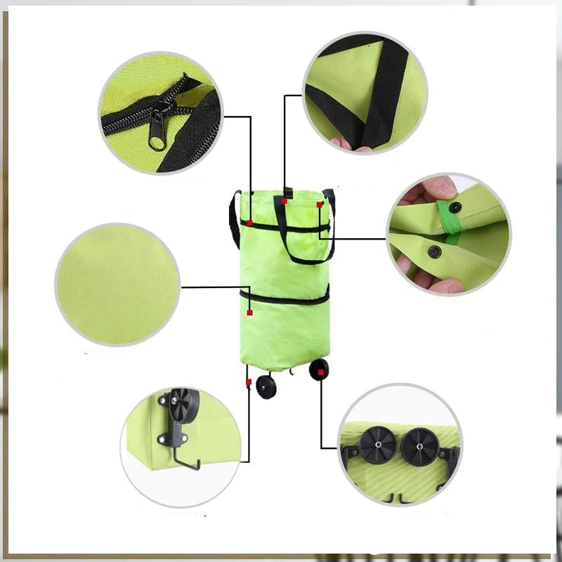Sollievo Foldable Rolling Shopping Bag