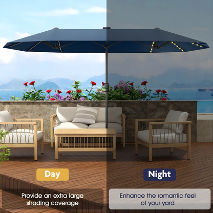 Sollievo 13ft Solar LED Patio Umbrella