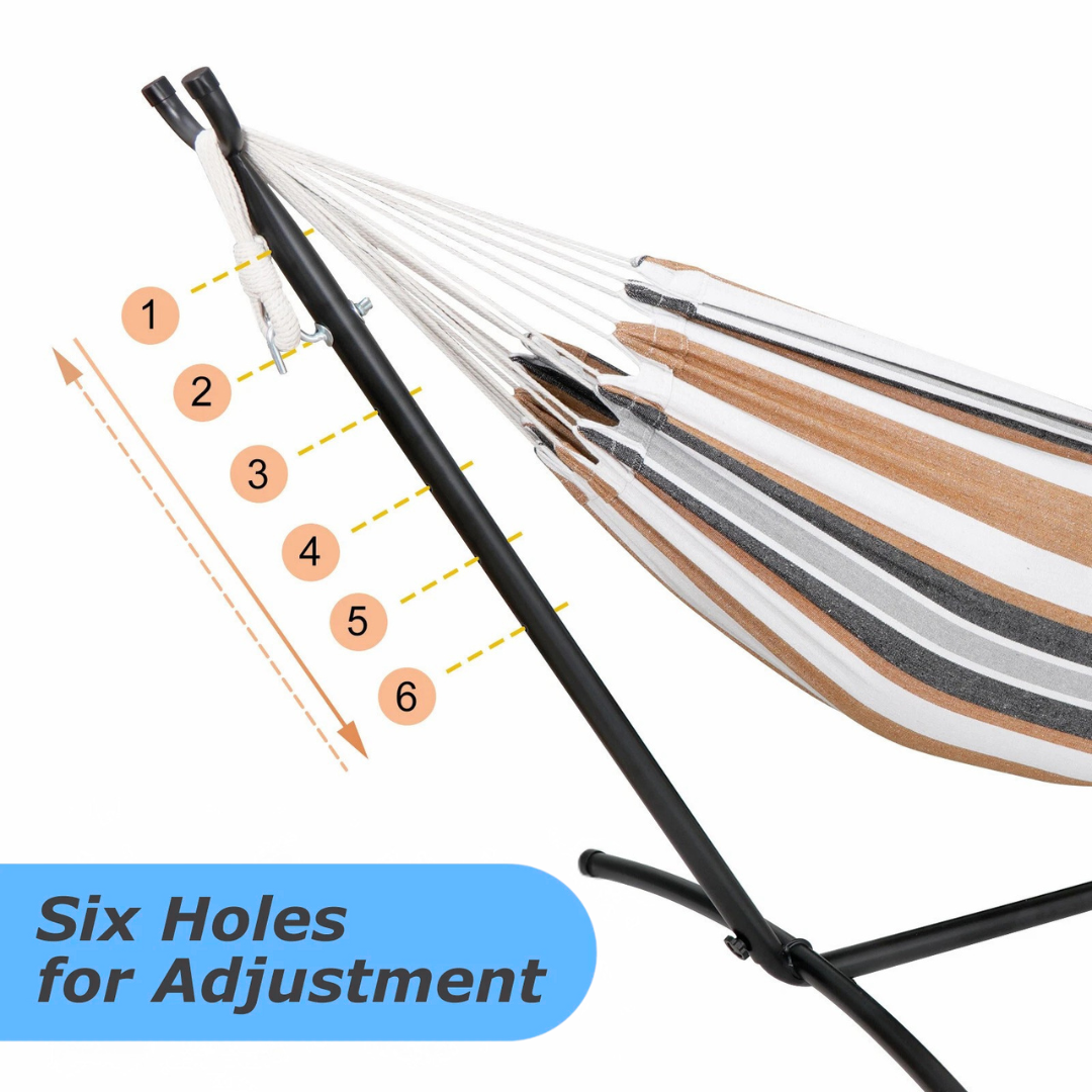 Sollievo Heavy-Duty 9FT Hammock with Stand