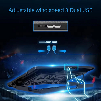 Sollievo 6-Fan Laptop Cooling Pad