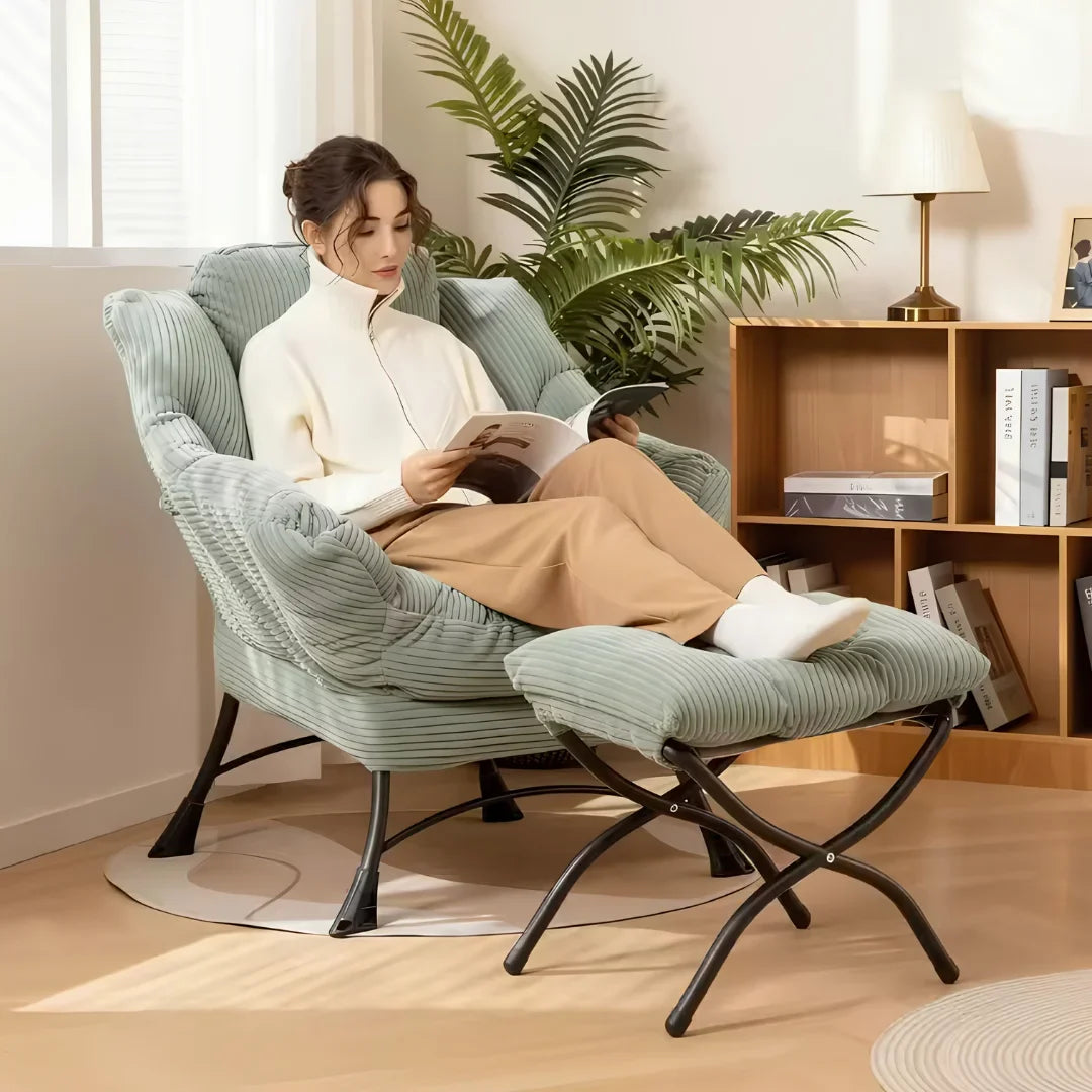 Sollievo Folding Lounge Chair with Ottoman