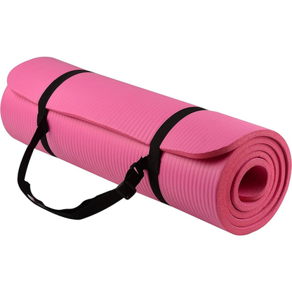 Sollievo Thick Non-Slip Yoga Mat with Strap