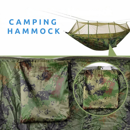 Sollievo Rugged Camping Hammock with Mosquito Net