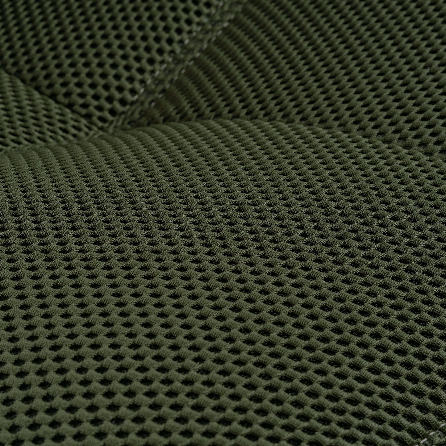 Detail of Green Techno 3D Fabric On Linx Power Glider Recliner Backrest, Breathable and Ergonomic Design.