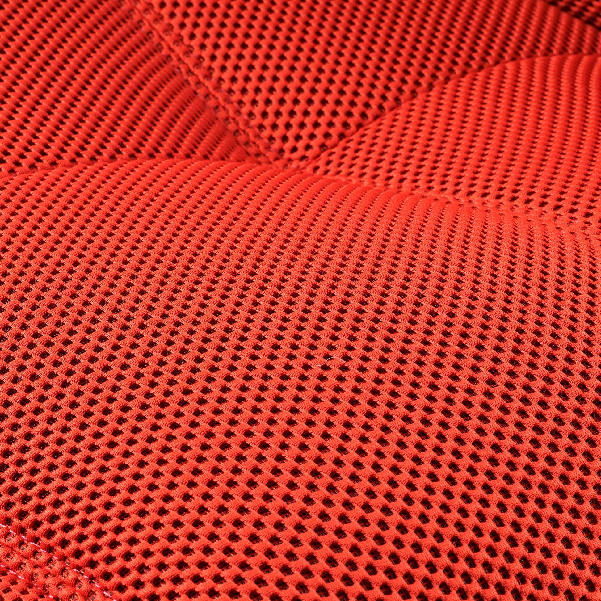 Red Techno 3D Fabric Detail On Linx Power Glider Recliner Backrest, Breathable and Ergonomic Design.