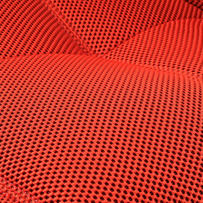 Red Techno 3D Fabric Detail On Linx Power Glider Recliner Backrest, Breathable and Ergonomic Design.
