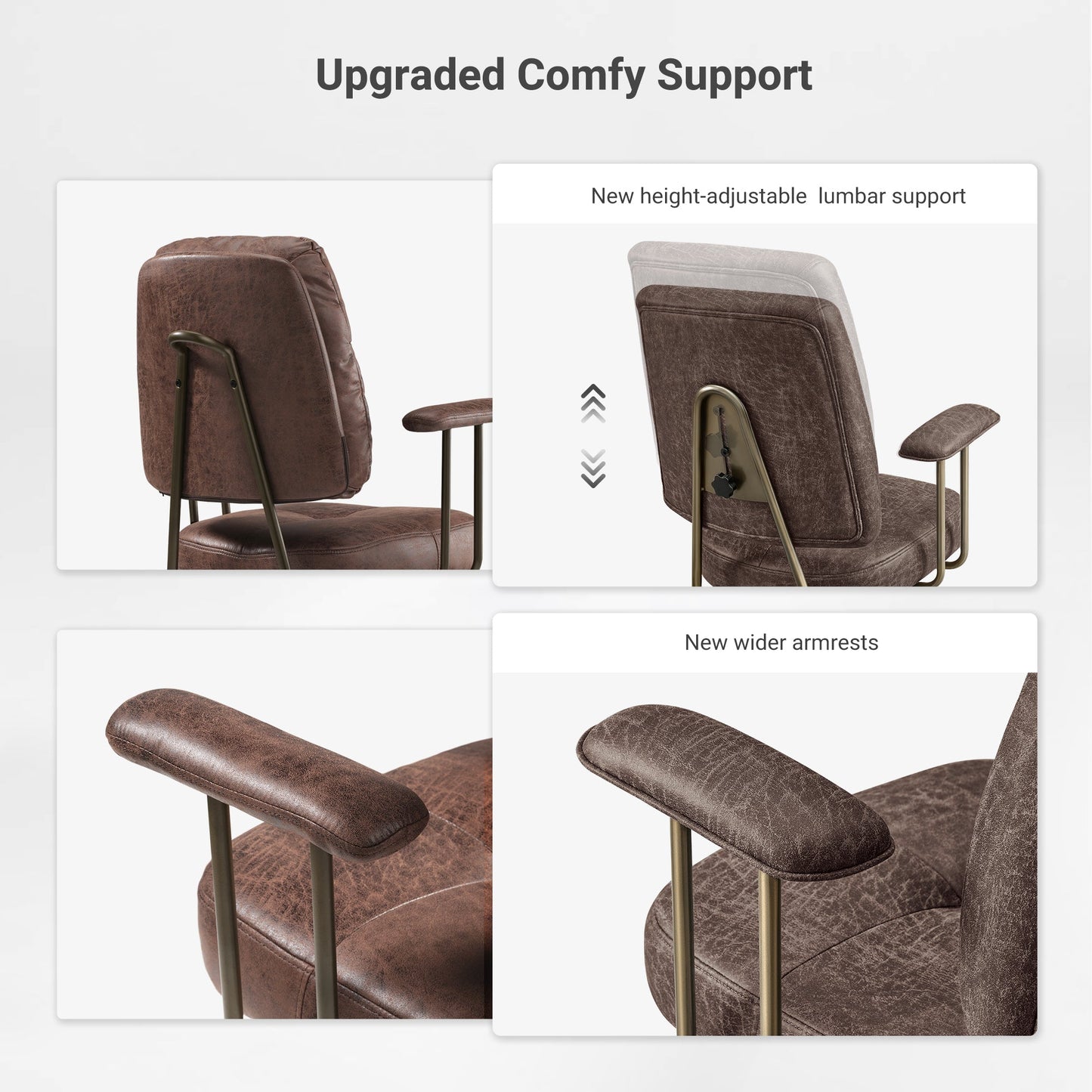 Sollievo Becky Vintage-Inspired Home Office Chair