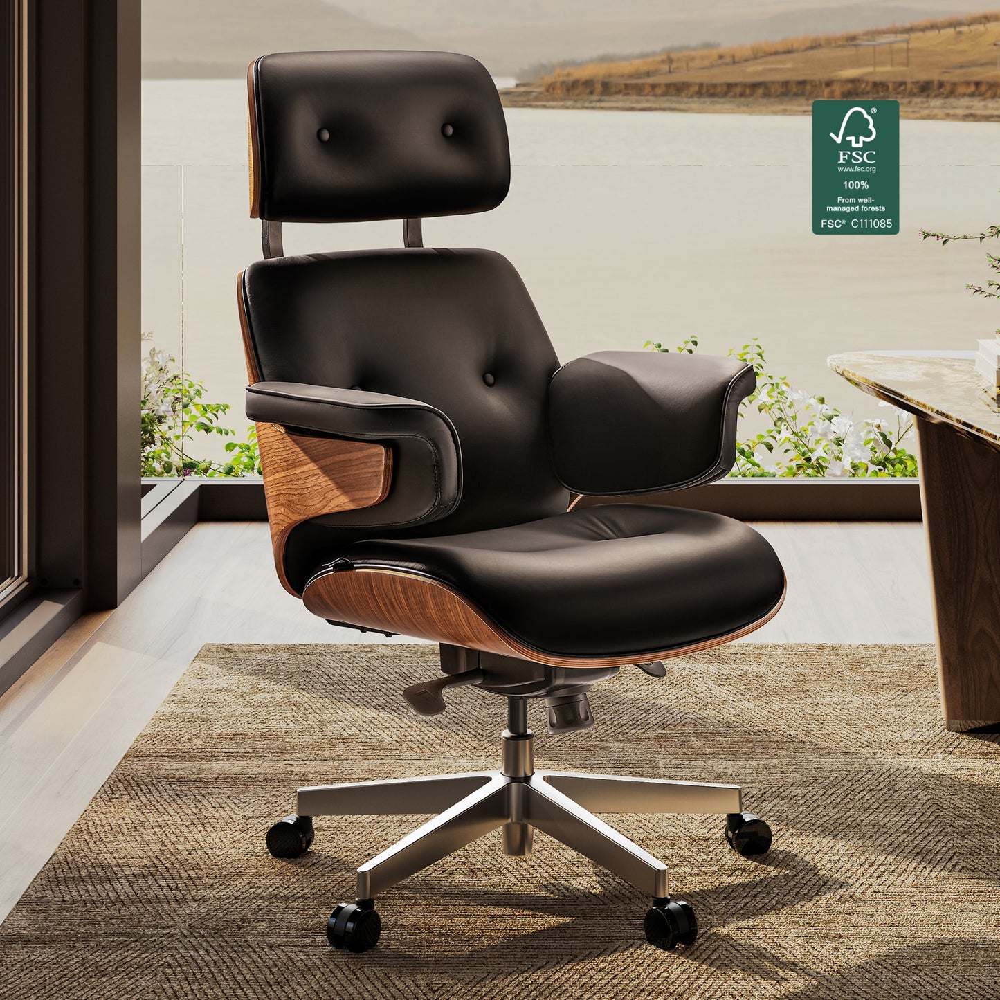 Sollievo Mathias Napa Leather Executive Office Chair