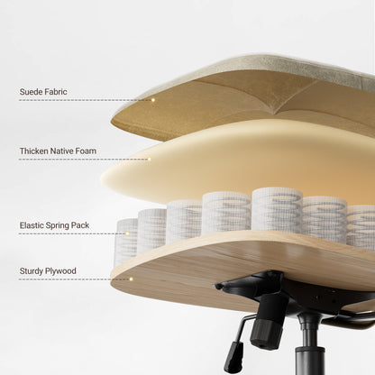 Sollievo Becky Vintage-Inspired Home Office Chair