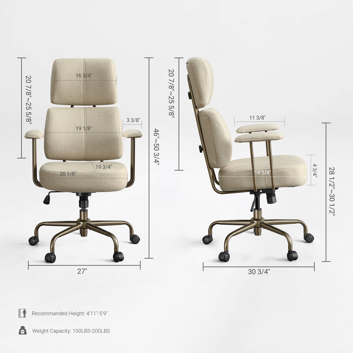 Sollievo Cameron Adjustable High-Back Office Chair
