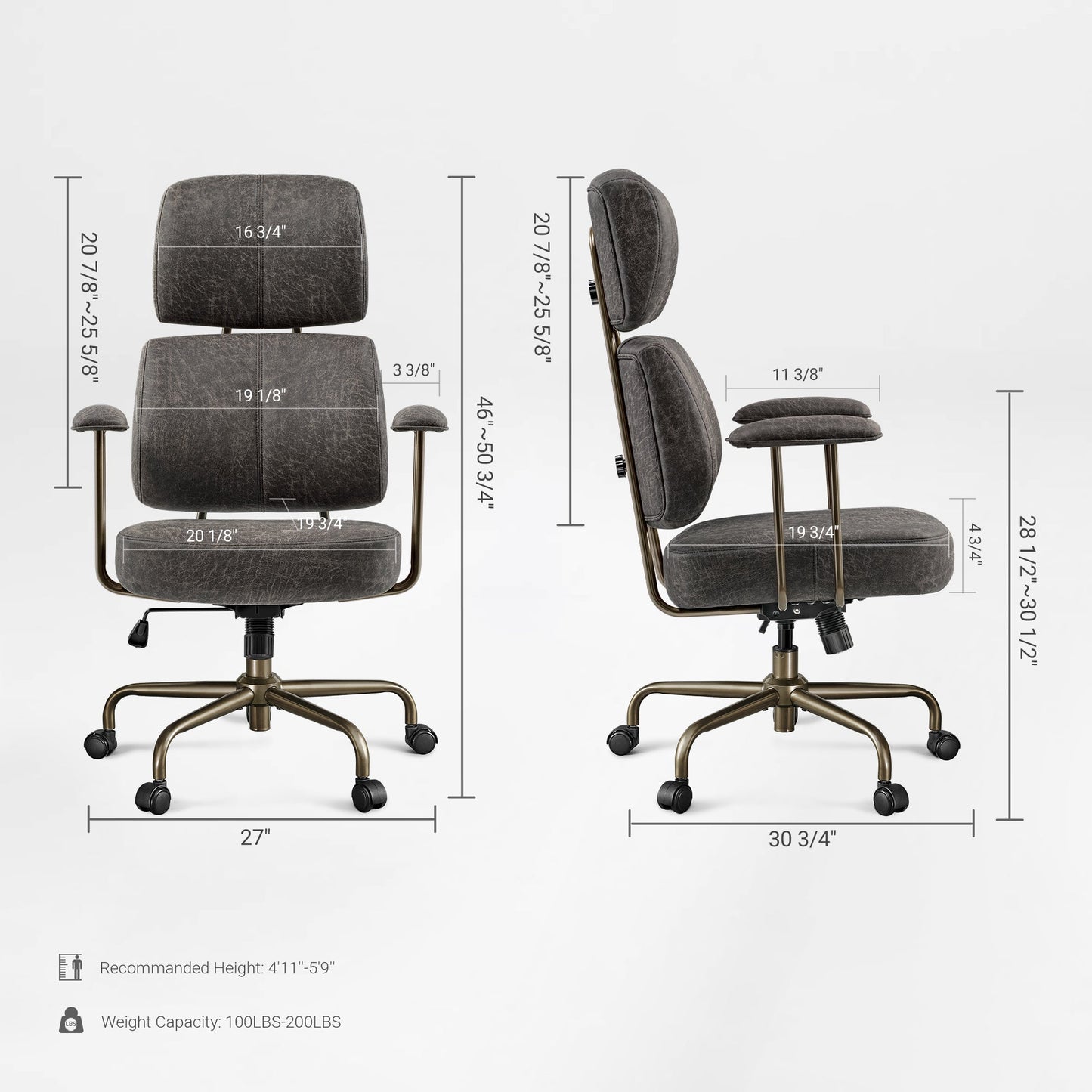 Sollievo Cameron Adjustable High-Back Office Chair