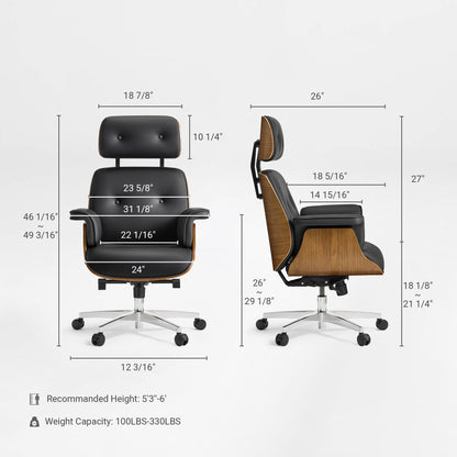 Sollievo Mathias Napa Leather Executive Office Chair