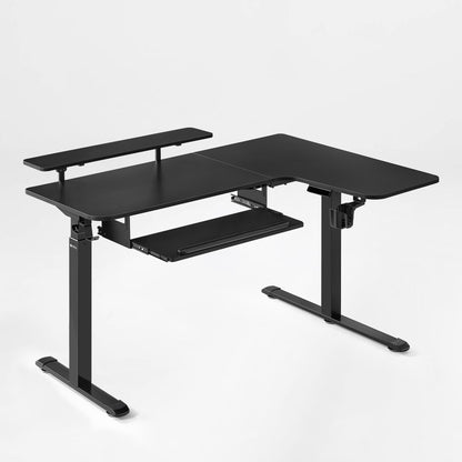 Sollievo L-Shaped Standing Desk with Accessories Set (60x23)