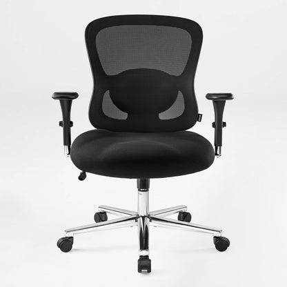 Eureka Ergonomic HOSS Big & Tall Heavy Duty Mesh Ergonomic Office Chair,Black Front