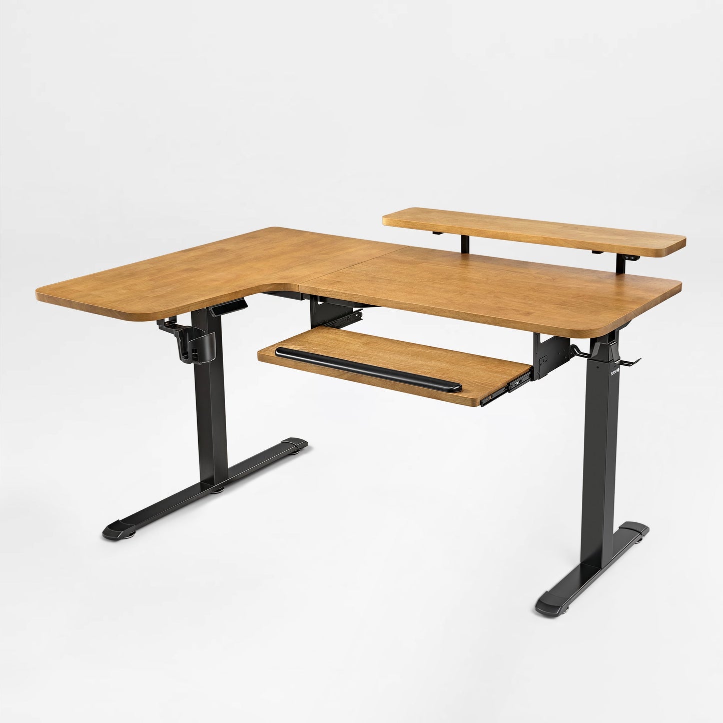 Sollievo L-Shaped Standing Desk with Accessories Set (60x23)