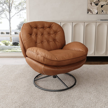 Eureka Ergonomic Living Room and Brown Camden, Modern Swivel Lounge Chair