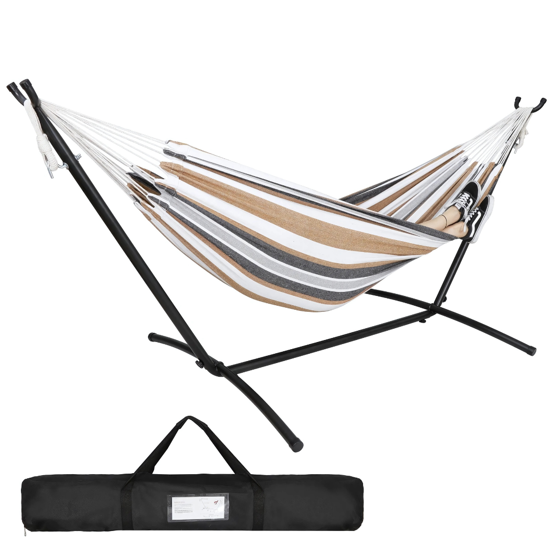 Sollievo Heavy-Duty 9FT Hammock with Stand