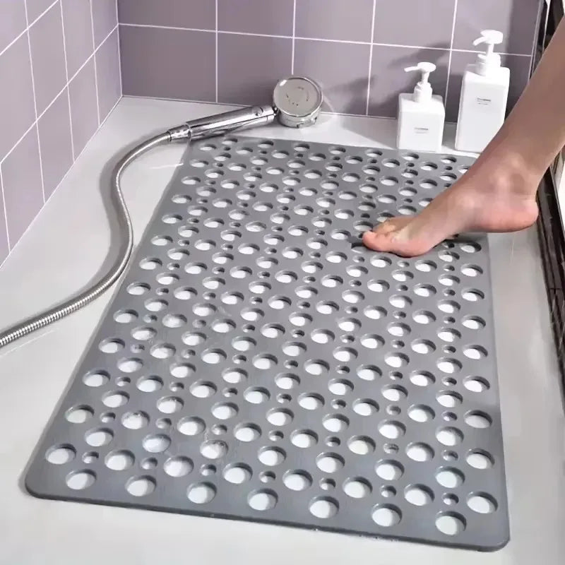 Sollievo Non-Slip Suction Shower Mat with Quick-Drain Design