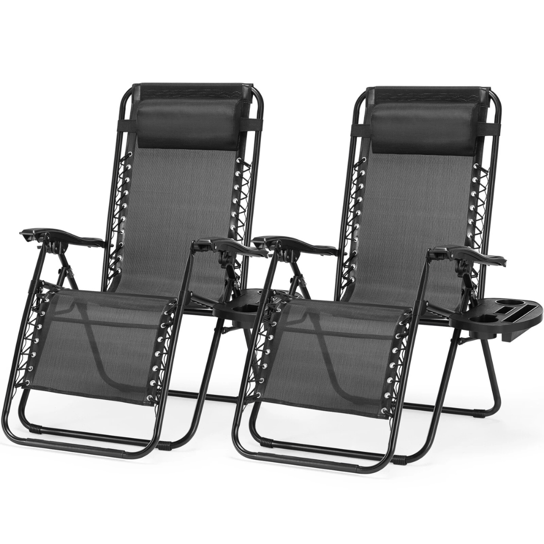Sollievo Zero Gravity Reclining Patio Chairs – 2 Set