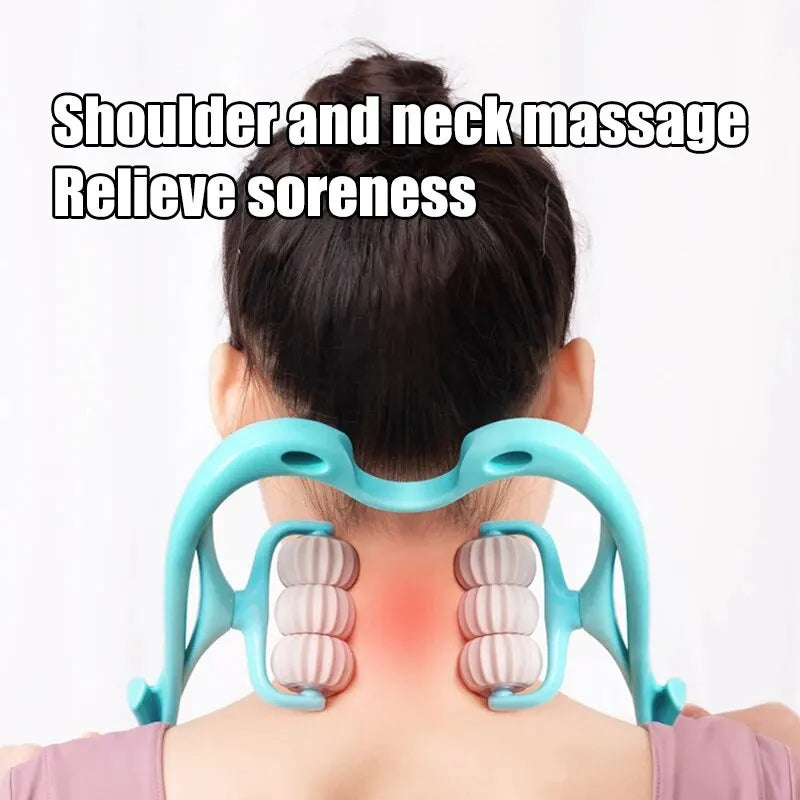 Sollievo Manual Neck and Shoulder Massager with Kneading Rollers