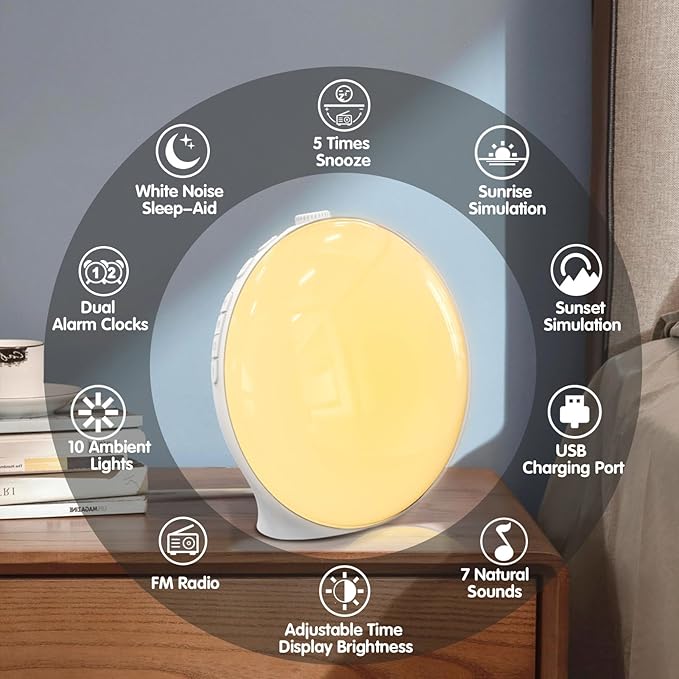 Sollievo Sunrise Alarm Clock with Nature Sounds