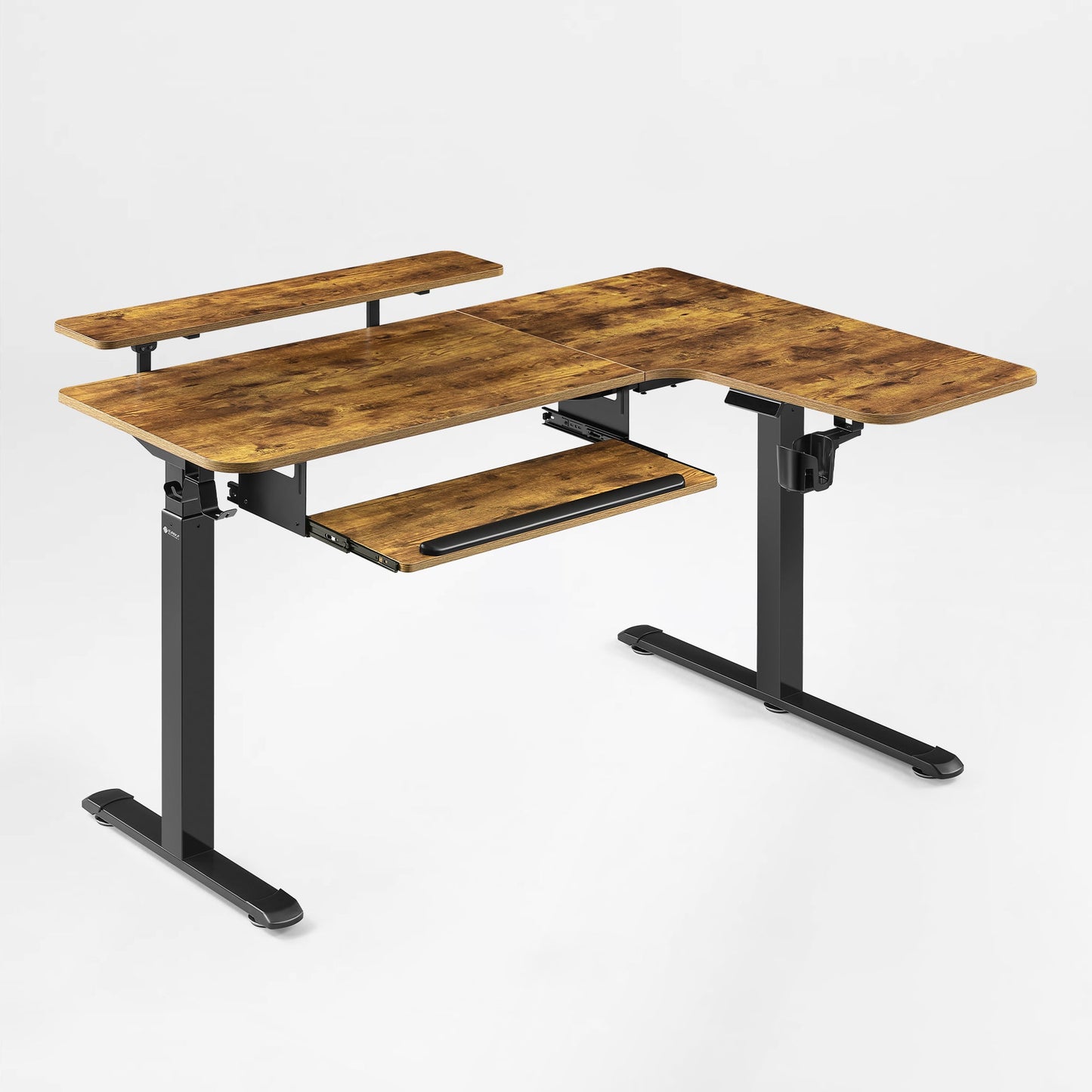Sollievo L-Shaped Standing Desk with Accessories Set (60x23)