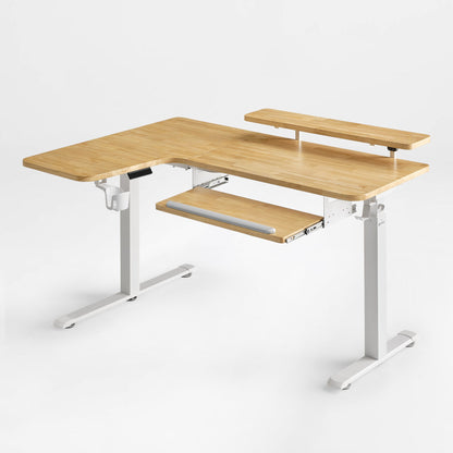 Sollievo L-Shaped Standing Desk with Accessories Set (60x23)