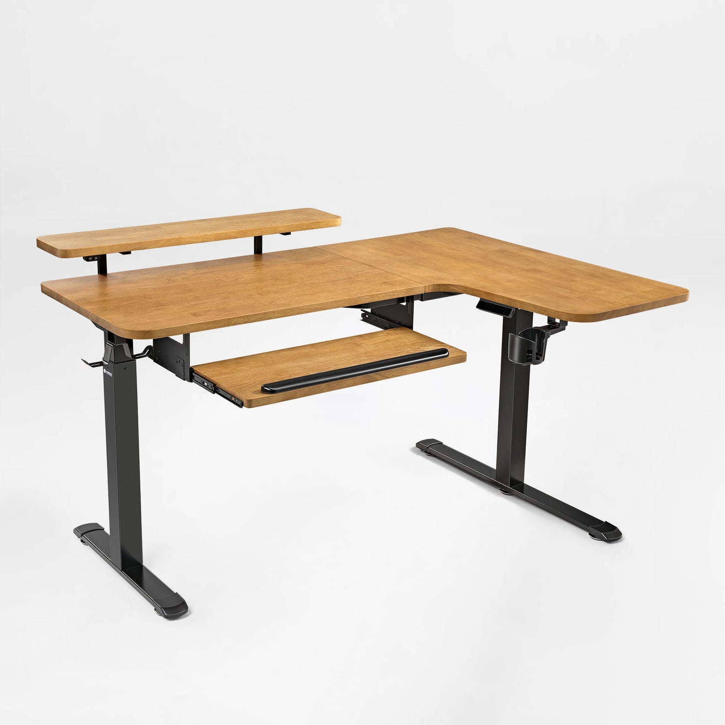 Sollievo L-Shaped Standing Desk with Accessories Set (60x23)