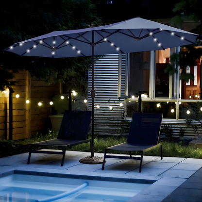 Sollievo 13ft Solar LED Patio Umbrella