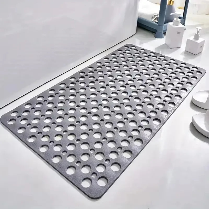Sollievo Non-Slip Suction Shower Mat with Quick-Drain Design