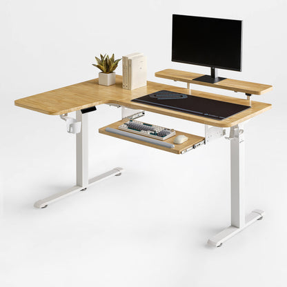Sollievo L-Shaped Standing Desk with Accessories Set (60x23)