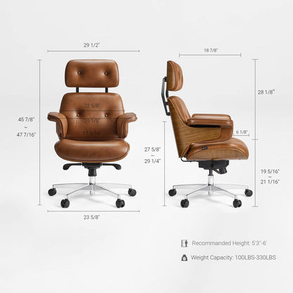 Sollievo Mathias Napa Leather Executive Office Chair