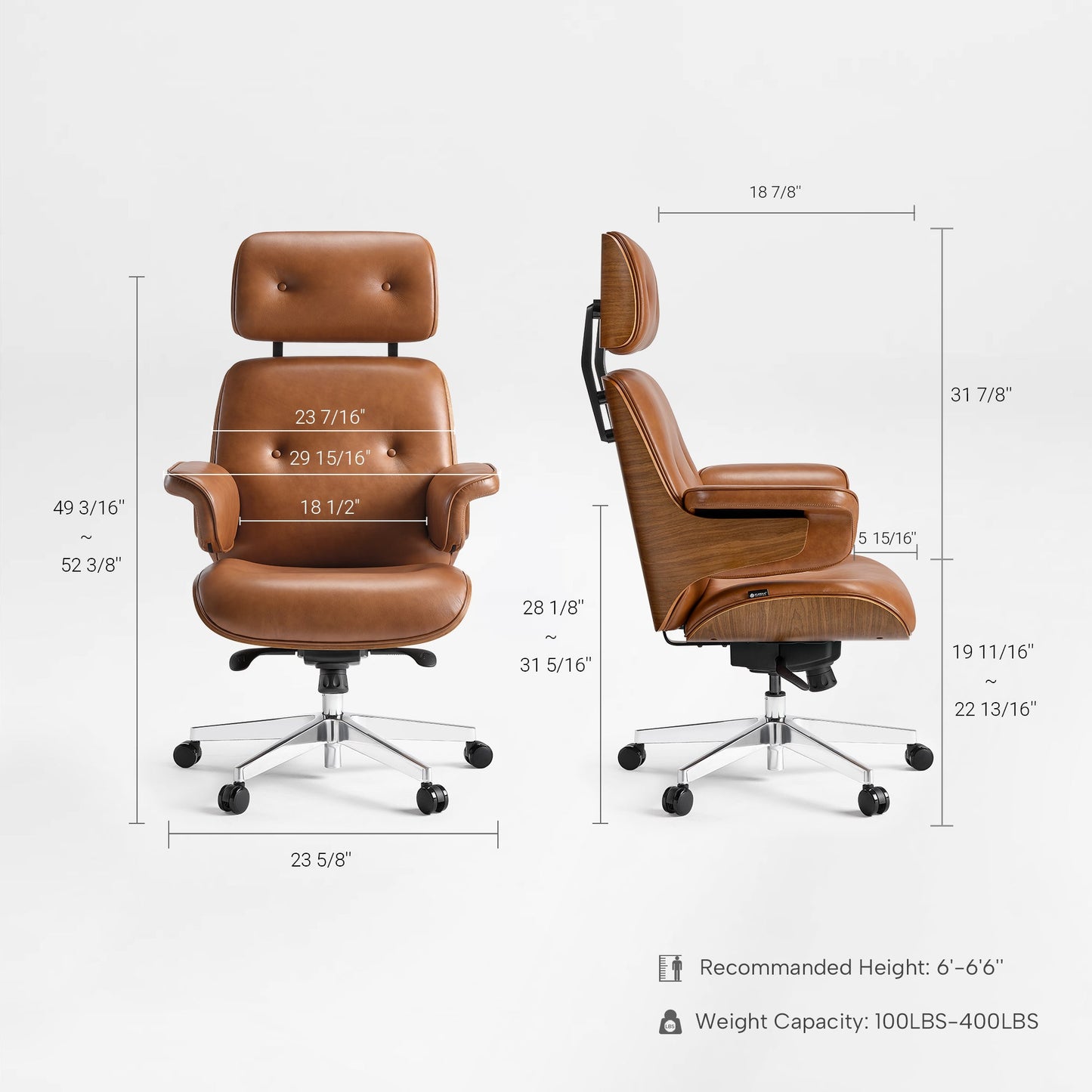 Sollievo Mathias Napa Leather Executive Office Chair