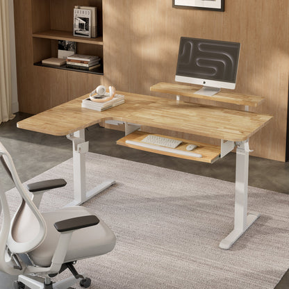 Sollievo L-Shaped Standing Desk with Accessories Set (60x23)