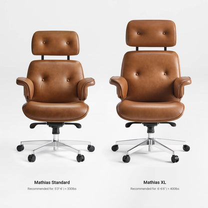 Sollievo Mathias Napa Leather Executive Office Chair