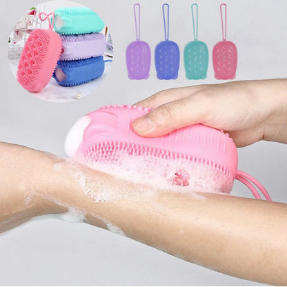 Sollievo Silicone Body Scrubber with Soap Dispenser