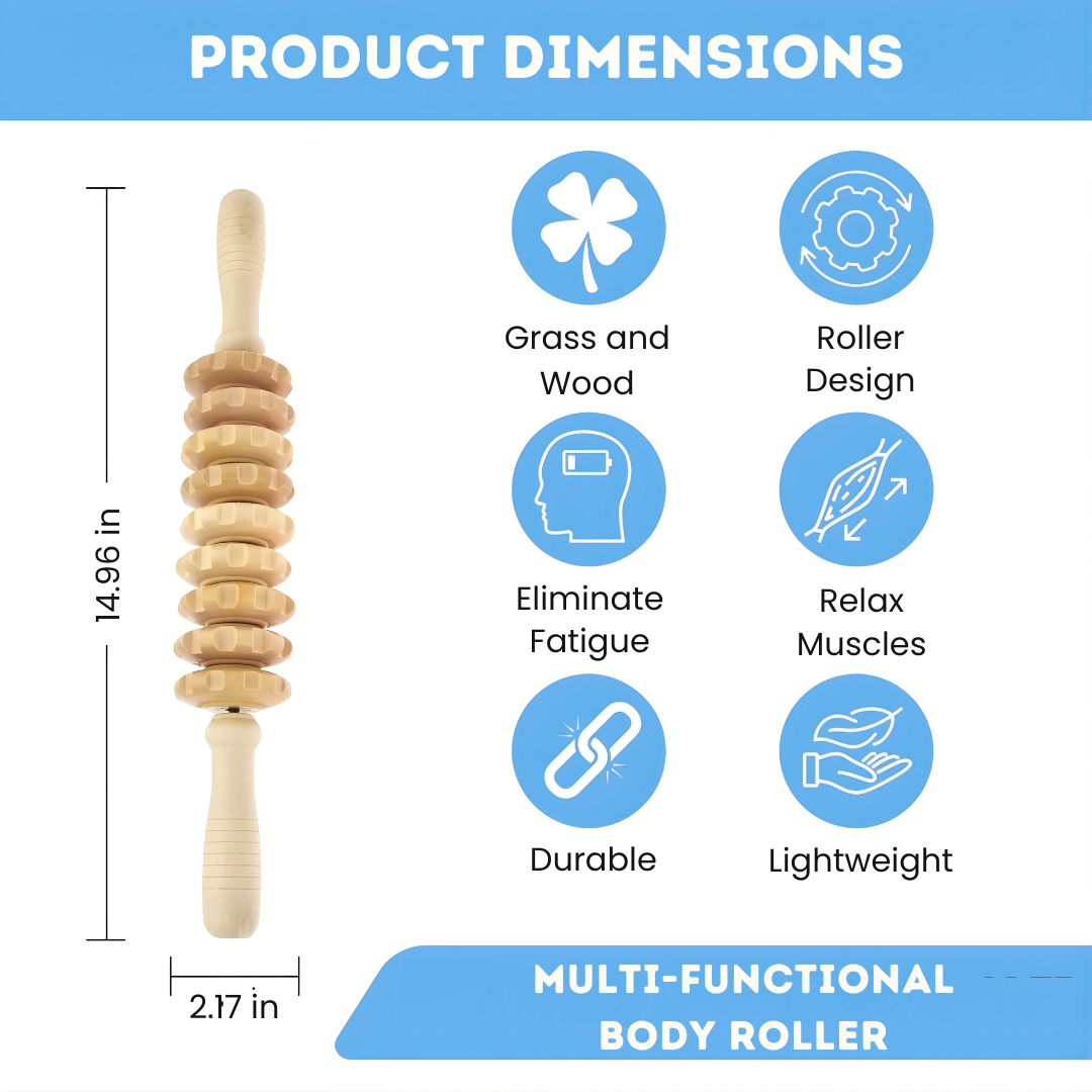 Sollievo Handheld Wood Massage Roller