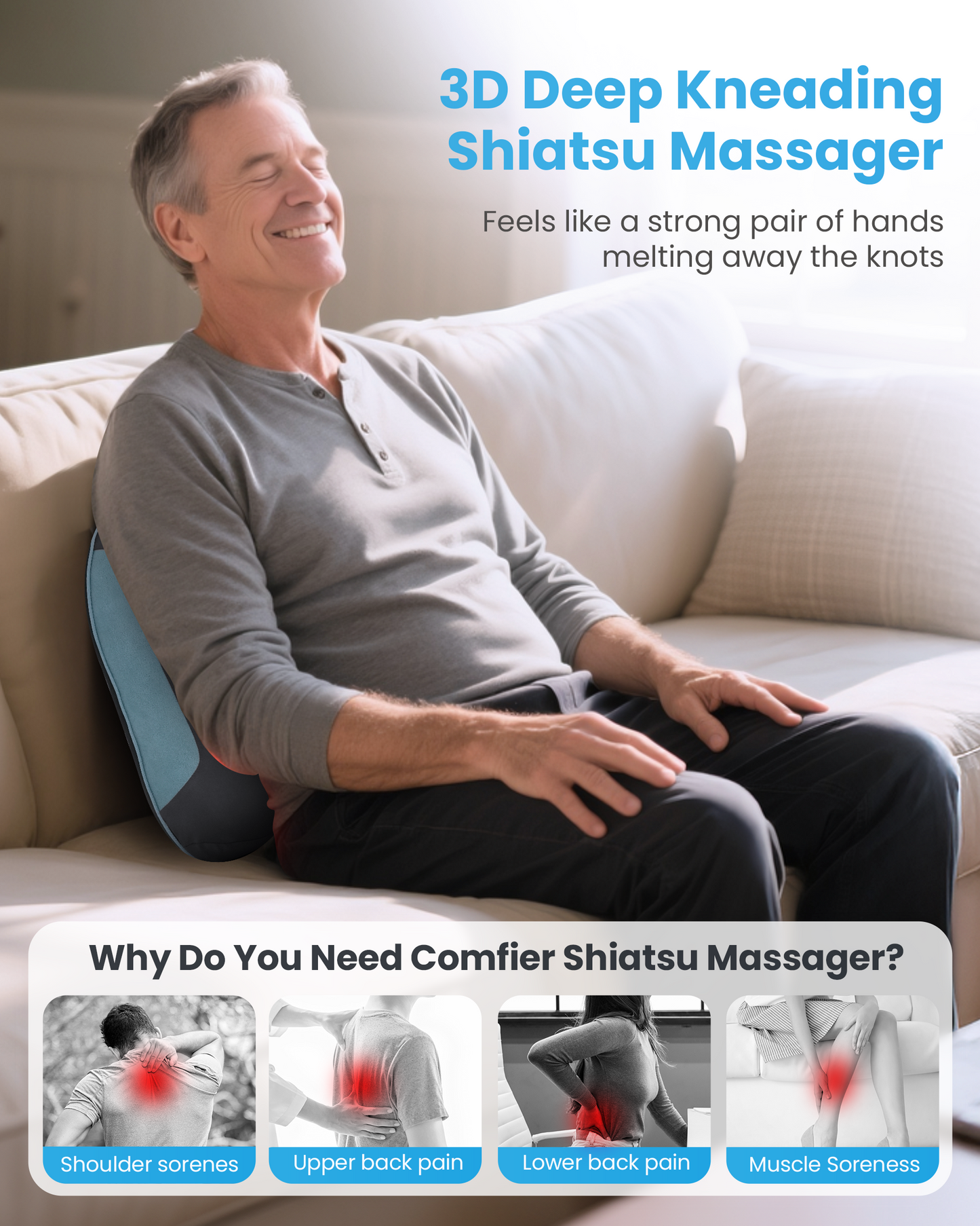 Sollievo Cordless Lower Back Massager with Heat