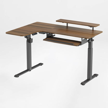 Sollievo L-Shaped Standing Desk with Accessories Set (60x23)