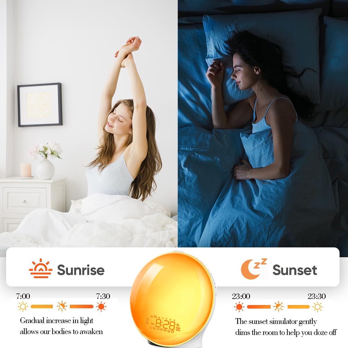 Sollievo Sunrise Alarm Clock with Nature Sounds