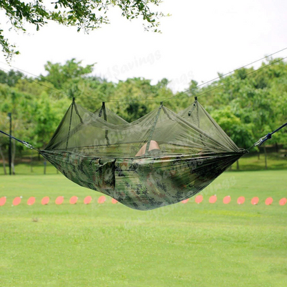 Sollievo Rugged Camping Hammock with Mosquito Net