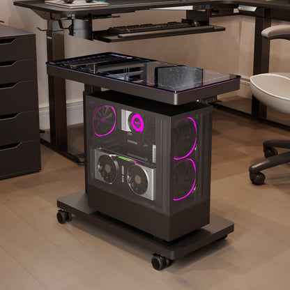 Sollievo Height-Adjustable Illuminated Panel CPU Cart